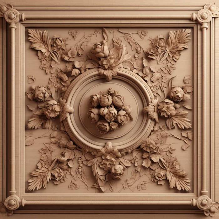 Patterns and decorations (boiserie 3, PATTERN_1247) 3D models for cnc